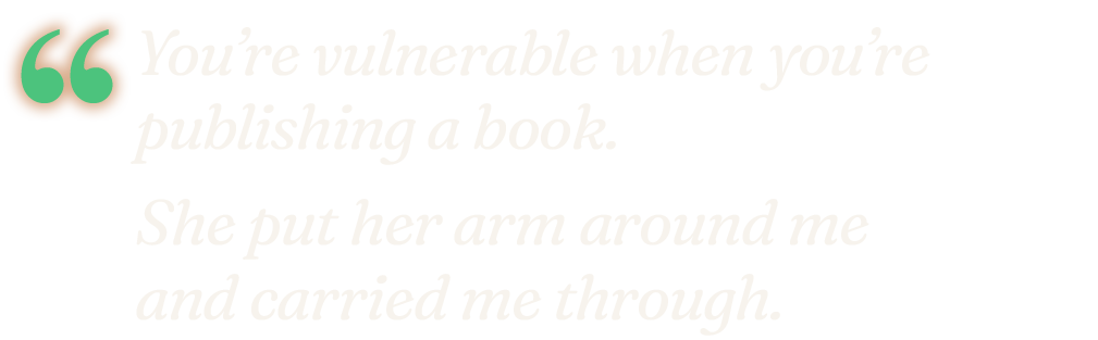 "You're vulnerable when you're publishing a book. She put her arm around me and carried me through." Deanna King, 5D Path.fun